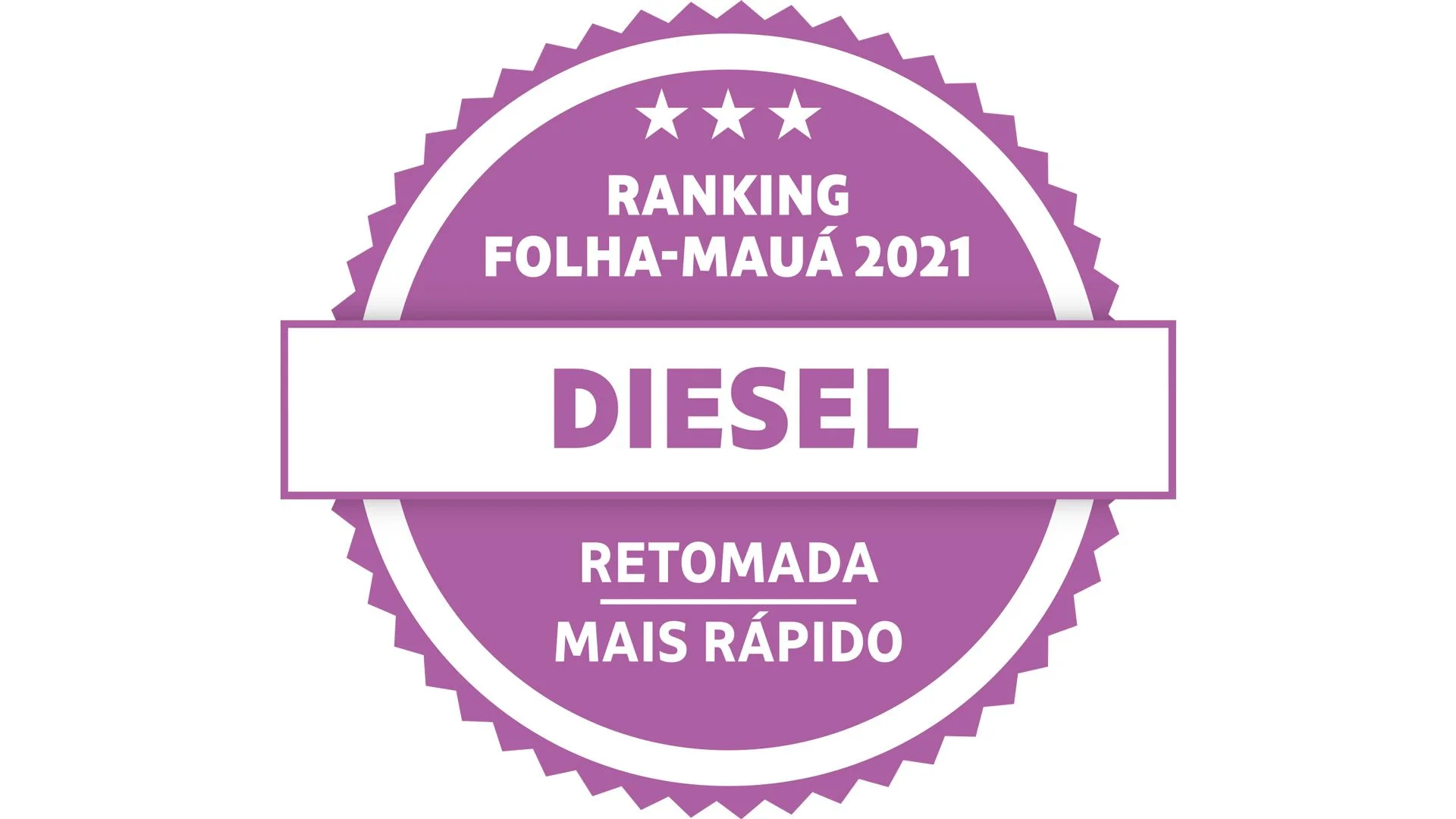 Selo Retomada Mais Rápido Diesel - Ranking Folha-Mauá 2021