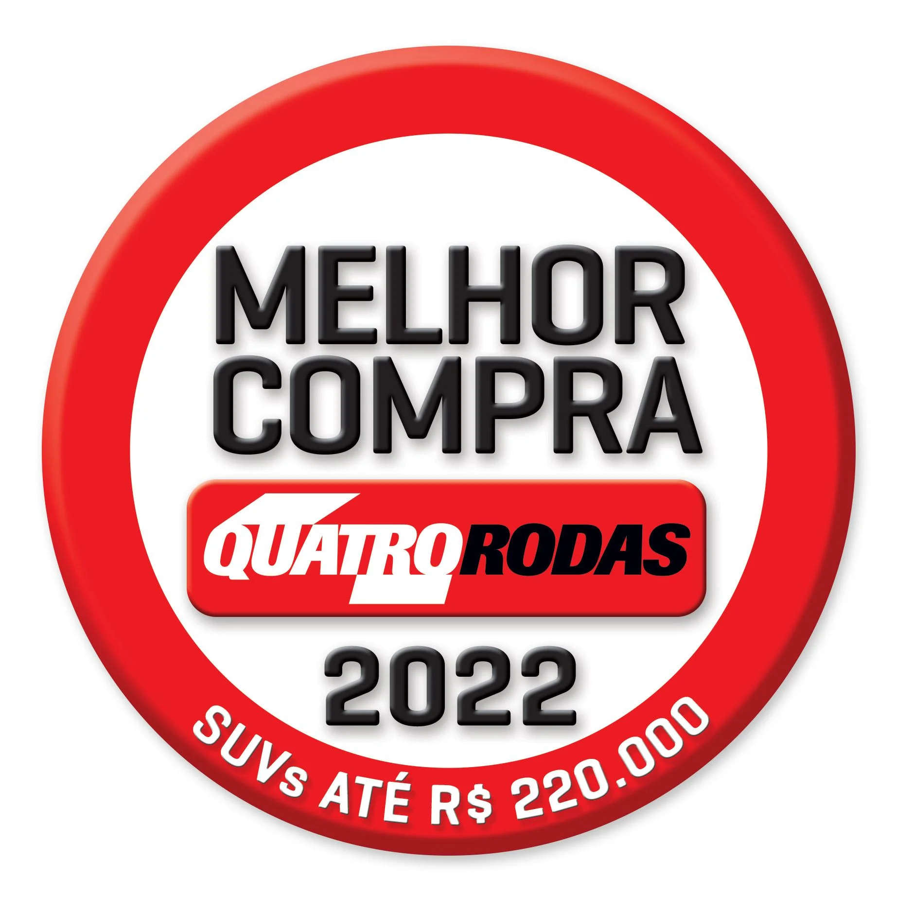 Selo Melhor Compra Quatro Rodas 2022 em SUVs até R$ 220.000